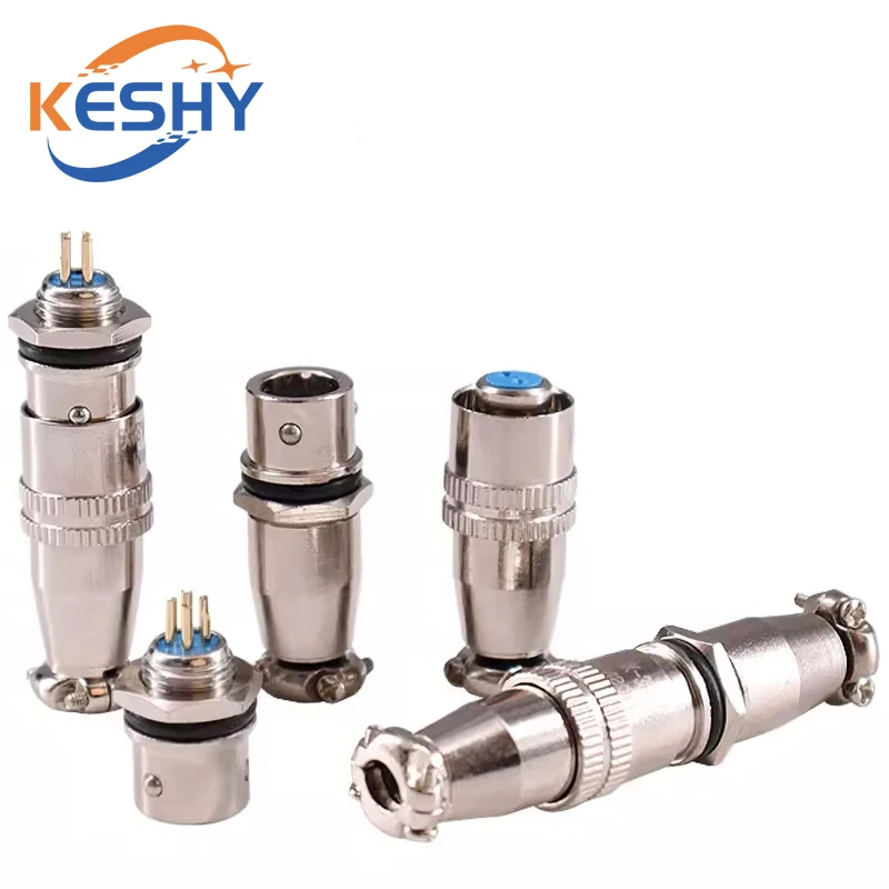 Xs8 xs9 xs10 xs12 conector de aviação circular conector rápido 2p 3p 4p 5p 6p banhado a ouro contato macho e fêmea tomada