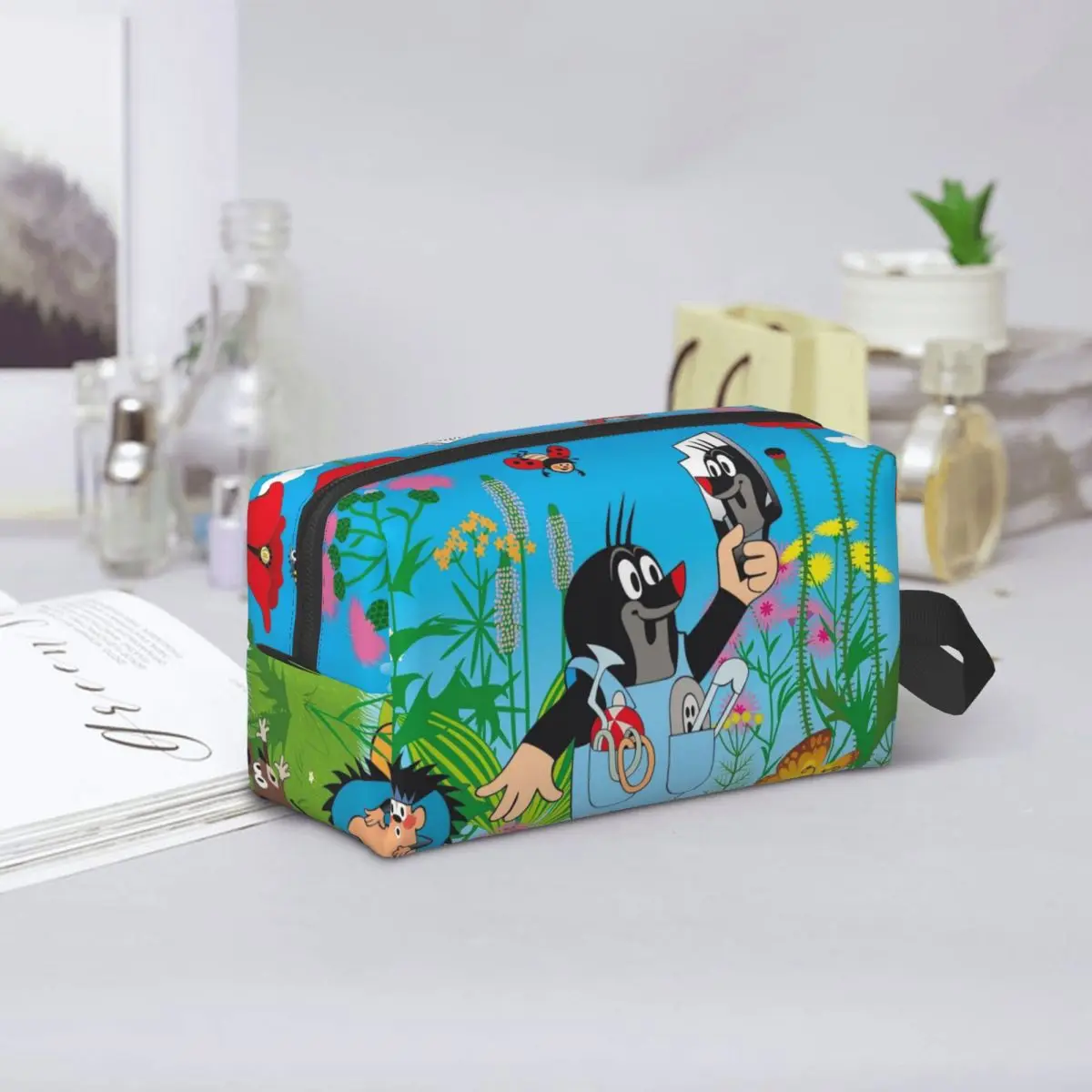 Mole Happy Krtek Pencil Case for Kids Pen Box Pencil Bag Stationery Supplies Women Organizer Pouch