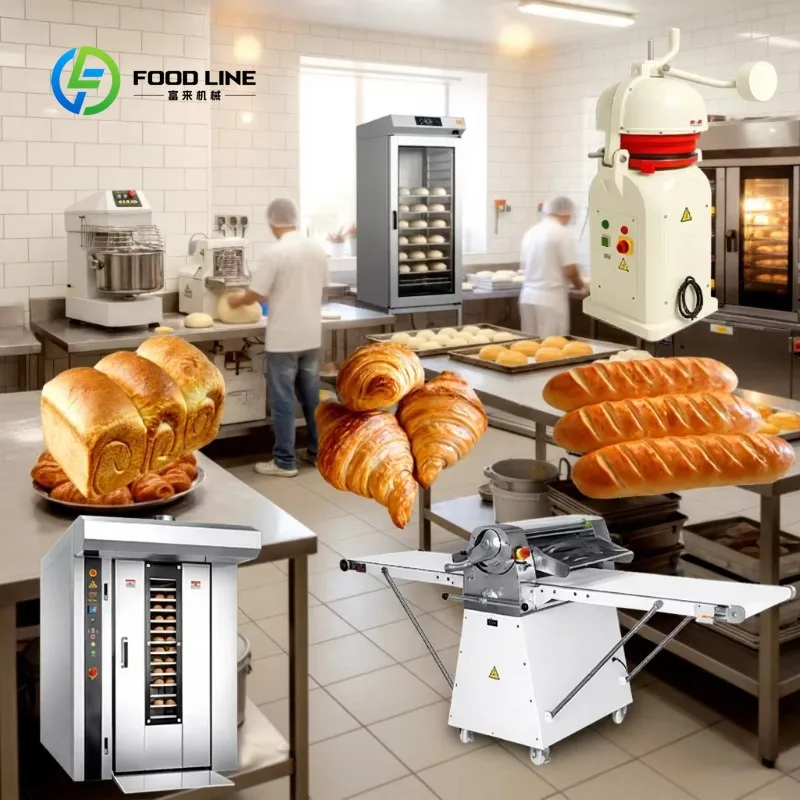 One-Stop Solution Commercial Bakery Equipment Electric Gas Stainless Steel Automatic Bread Production Line New High Productivity