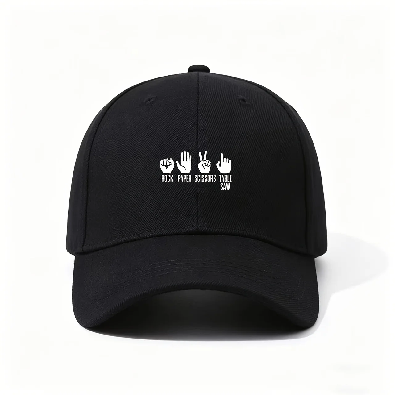 Baseball Cap, Funny Rock Paper Scissors Hand Gesture Humor Trendy Niche Personality Interesting Holiday Gift Casual Versatile St