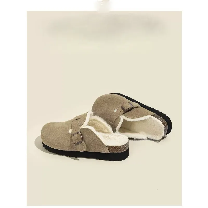 Thong Slippers with Padding 2026 Half-Top Design Women's Cotton Slippers