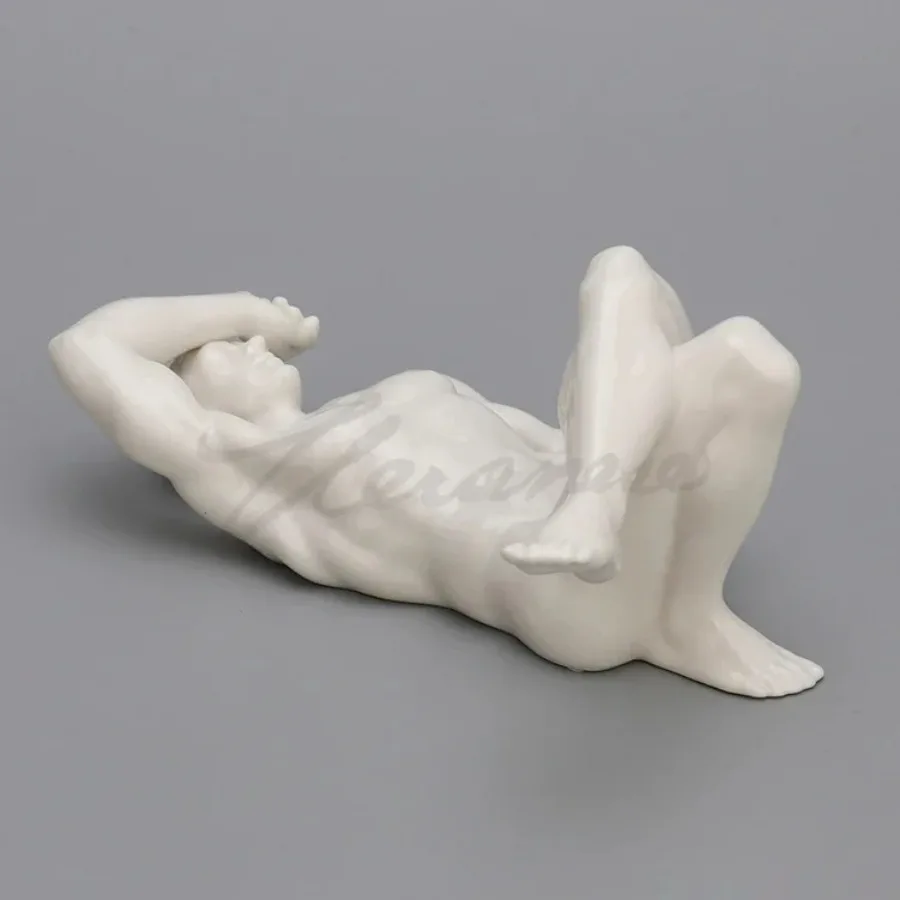 

Creative Decoration Naked Male Body Art Sculpture Abstract Statue Ceramics Nude Man Figurine Home Decor Britbday Gifts Artware