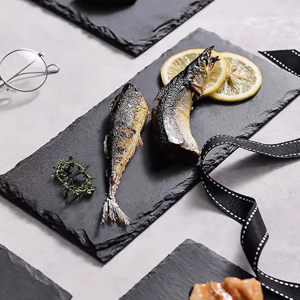 

2Pcs Heat-Resistant Sushi Dishes Natural Material Multipurpose Food Plates Non-Slip for Cupcakes Sashimi Dessert Display