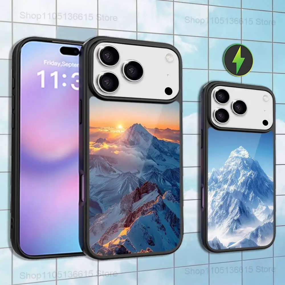 

Чехол для телефона Sacred Mount Everest для iPhone 16,15,17,14,13,12,11, Pro, Max, Plus, Air Mini, Magsafe, магнитный чехол для беспроводной зарядки