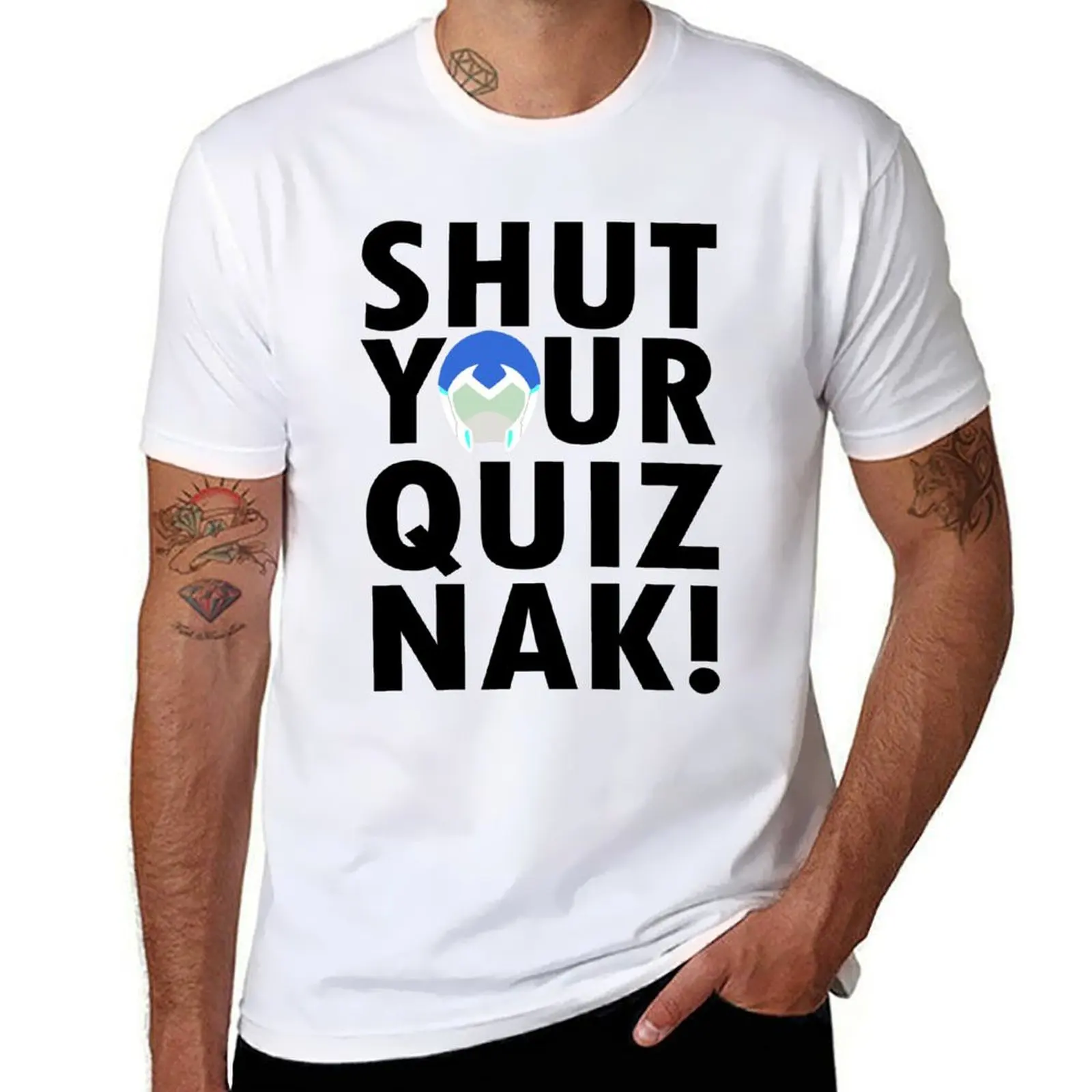 

Voltron Inspired Shut Your Quiznak Quote T-Shirt t shirts for man slim fit t shirts for man graphic vintage T-Shirt