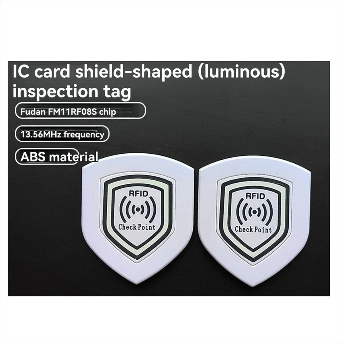 Top Sale 10Pcs NFC RFID Patrol Point Card 13.56MHz FM11RF08 Anti-Metal 70x60mm HF Shield Inspection Tags for Security