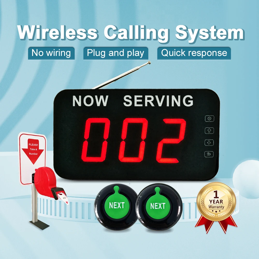 

Queue Number System Wireless Call LED Display Show Tickets and Counter for bank kitchen