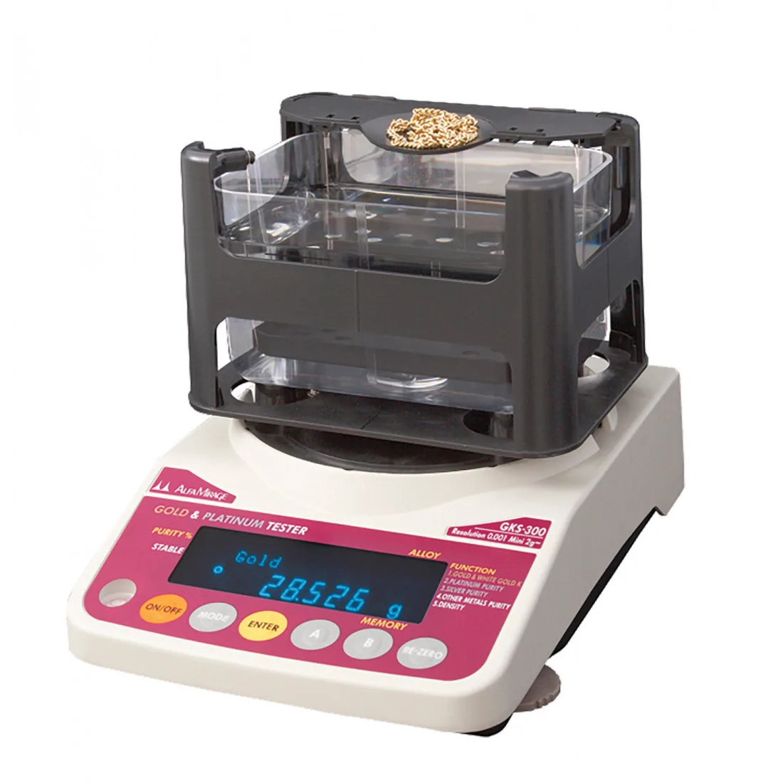 Alfa Mirage GKS-300 Precious Metal Tester High Precision 300g/0.001g Gold & Platinum Karat Analyzer Density Meter
