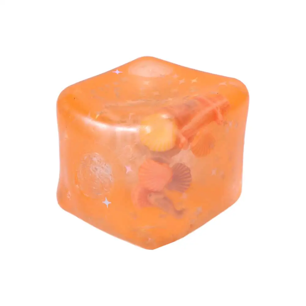 Slow Rising Blue Ocean Ice Cube Stress Balls Soft Squishy Square Shape Ocean Squishy Balls Ocean Theme Slow Rebound