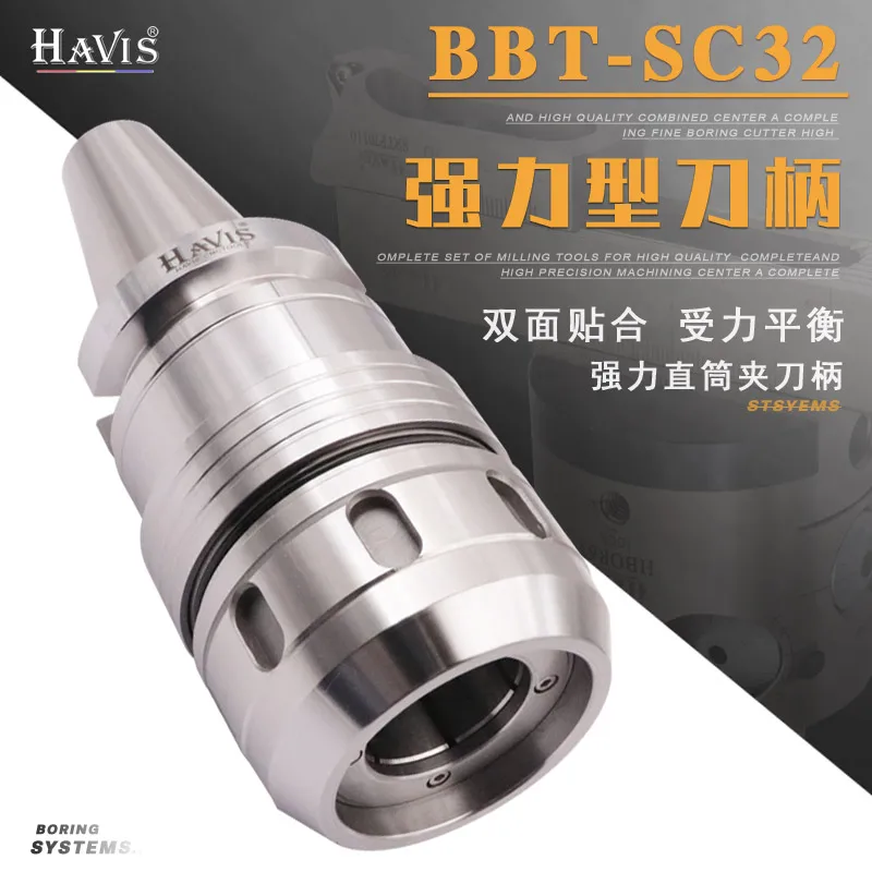 HAVIS BBT40-SC32-105 Strong Shank C32 Strong Straight Clamp Milling Shank Double Sided Fit Shank