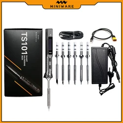 Miniware Original TS101 Soldering Iron 65W Programmable Temperature Adjustable TS100 Soldering Iron Upgrade With Tip 24V 3A Set