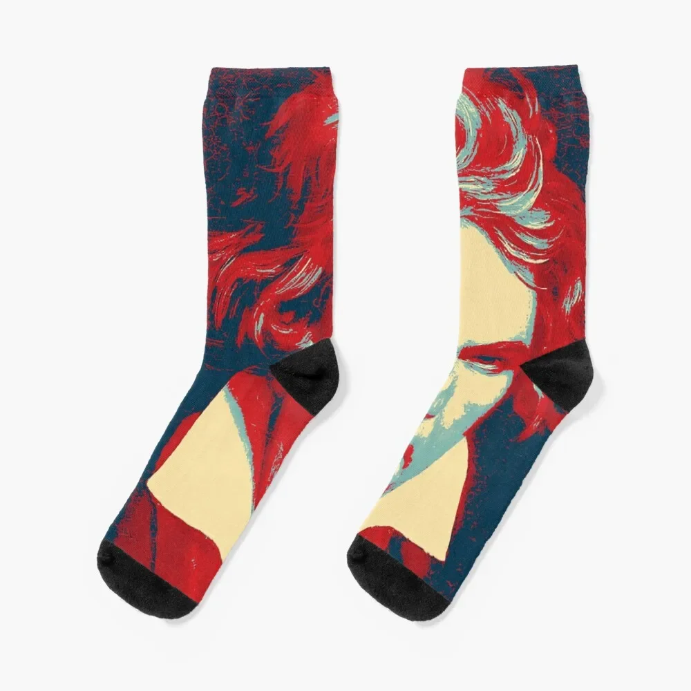 Popart Beethoven Socks Running hip hop Socks Men Women's