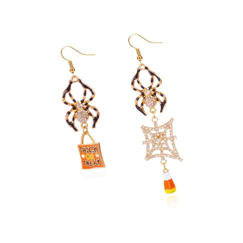 Halloween Asymmetric Pumpkin Earrings Tiny Comfort For Parties Gifts