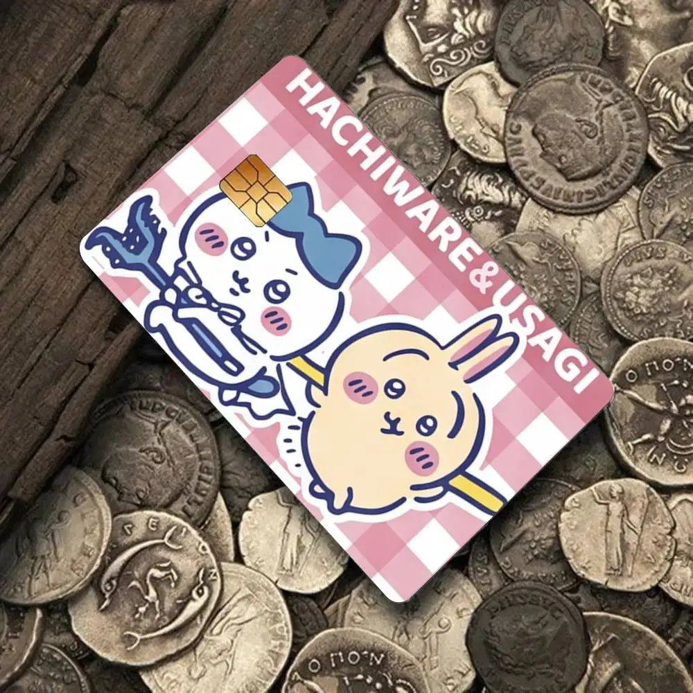 Cartoon Kawaii Chiikawas 4 Stück Kreditkarten-Skin-Aufkleber, geeignet für Bank-Debit-, U-Bahn-, Bus- und Transitpass-Dekorationsabdeckungen – Detail 8