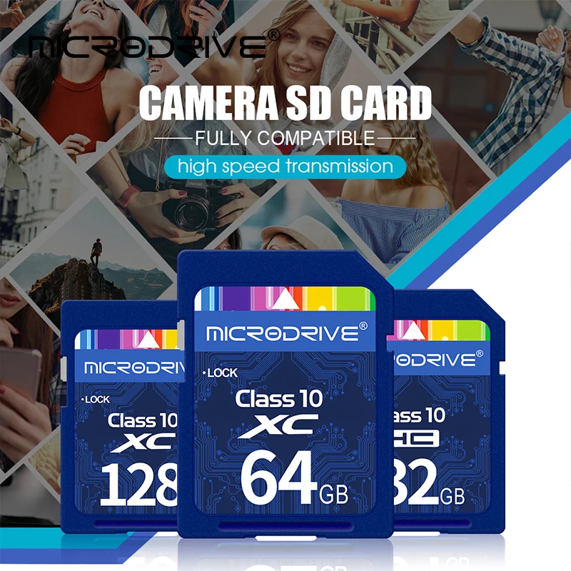 High Speed Class 10 SD Card 16GB 32GB 64GB 128GB carte sd Memory Card SDA1HC SDA1XC Flash usb stick sdcards For Camera