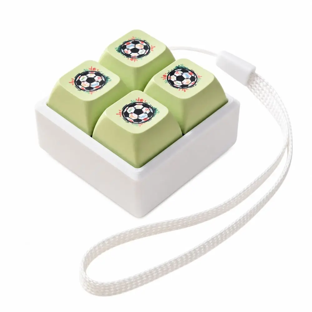4 Keys Football Keyboard Fidget Clicky Button Relaxing Fidget Keychain Anxiety Relief Venting Stress Relief Fidget