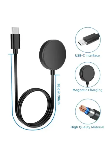 For Samsung Galaxy Watch 7/6/6 Classic/5/5 Pro/4/4 Classic Chargers USB-C Charger Smart Watch Accessories Replacement Charger