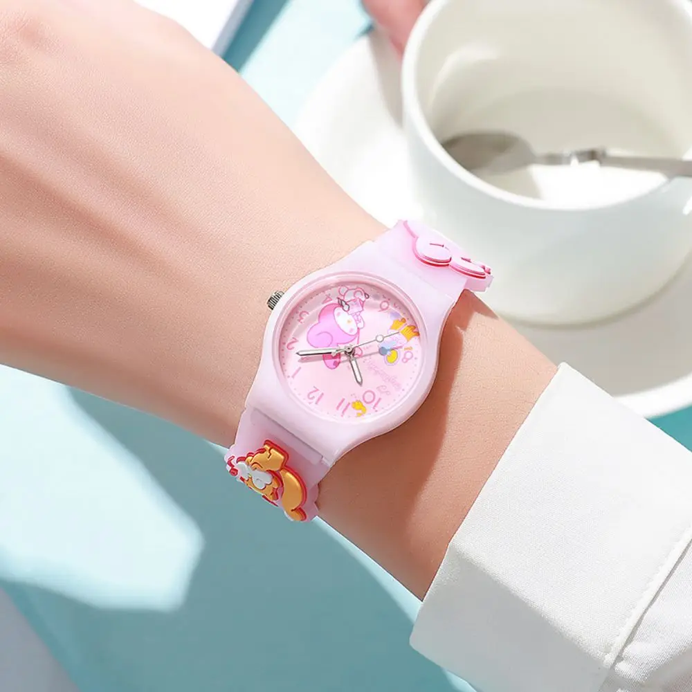 Sanrio 3D Pattern Child Wrist Watch Cinnamoro Hello Kitty Waterproof Quartz Watch Kuromi Cartoon Christmas watchband Kids Gift