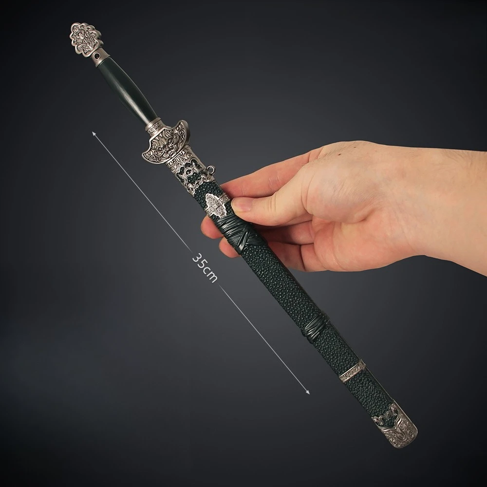 35Cm Game Perifere Qingfeng Zevensterren Zwaard Metalen Oude Zwaarden Wapens Model Speelgoed Mes Desktop Collectible Ornament gift