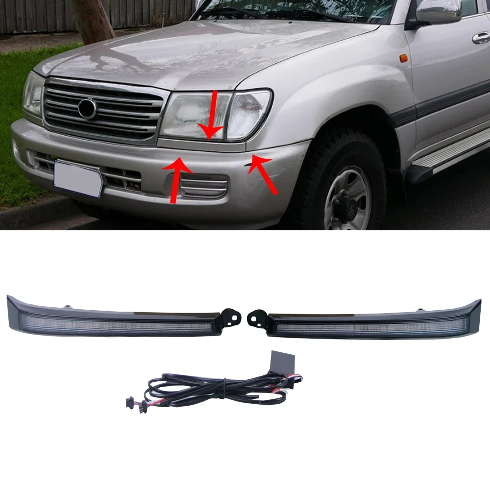 

LED Front Bumper Daytime Running Light Turning Light for Toyota Land Cruiser 100 LC100 FJ100 Accessories 1998-2007