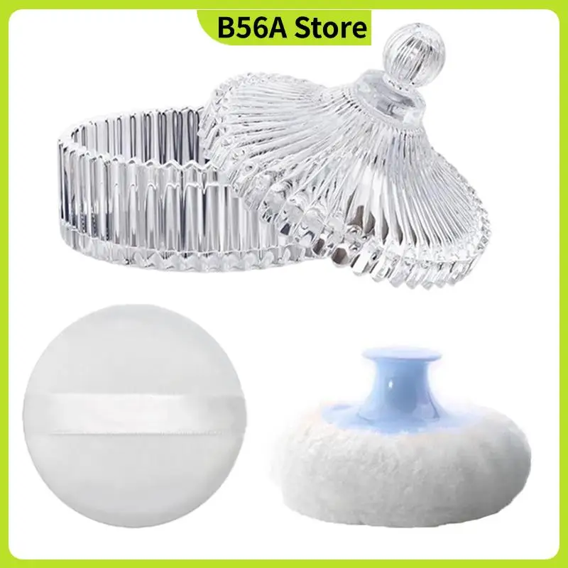 

【ESSENTIALS】Набор: пуховка для пудры и контейнер, пуховка для пудры для женщин, пуховка для детской и рассыпчатой пудры, контейнеры для влажной и сухой пудры.