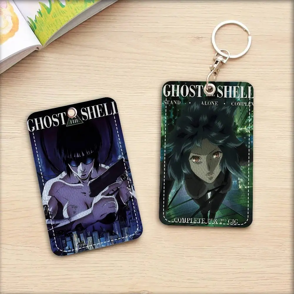 أنيمي G-Ghost In The S-Shell حامل بطاقة سلسلة المفاتيح المستطيلة، شارة حامل بطاقة الائتمان، حامل بطاقة هوية الطالب، غطاء بطاقات الحافلة #1