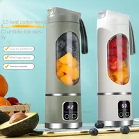 Household  Mixer Machine Portable Blender Crushed  Electric Juicer With 3 Speed 450ML Large Capacity Digital Display Juice Cup