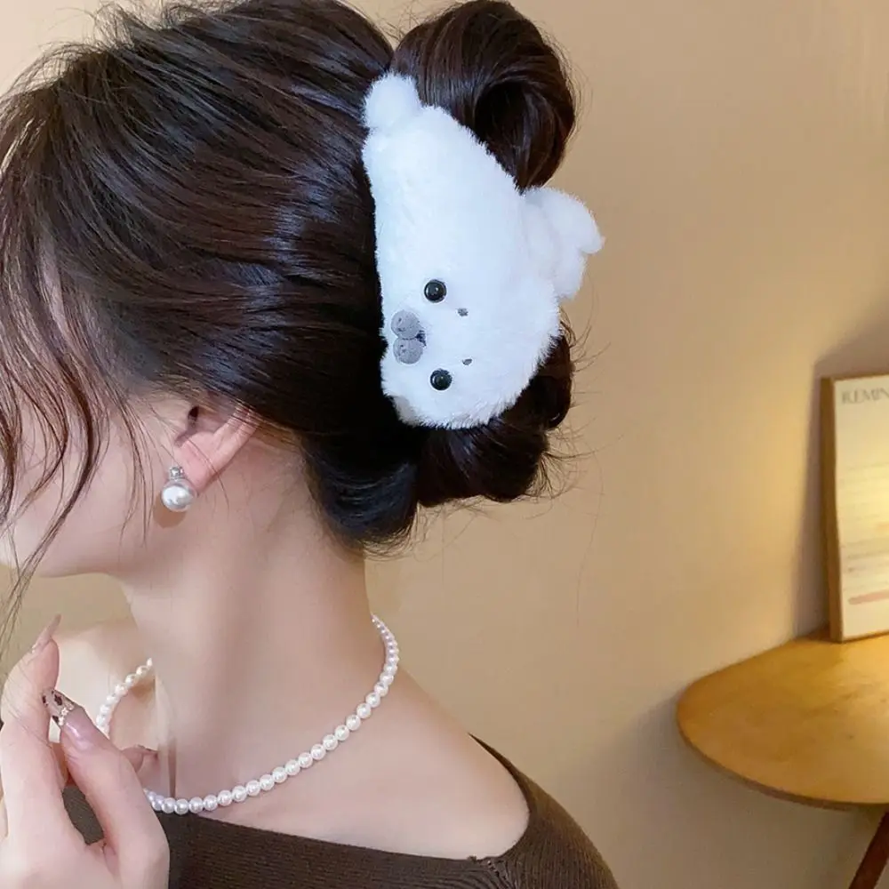 Creative Animals Little Seal Hair Claw Hairpin Cute Hair Clip Korean Style White Large Shark Clip Hair Accessories view 2