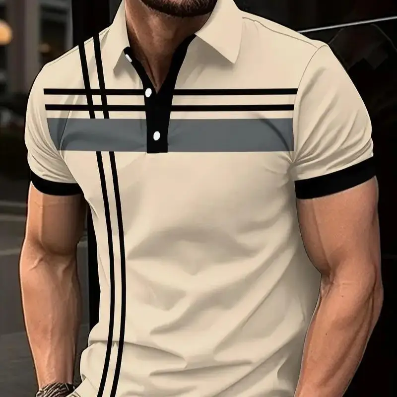 

New Men's irts W6727 Ciwalk Cool Feeling Thin Model Ain Brand Polyester Fabric Cleanfit Sle Striped Pattern