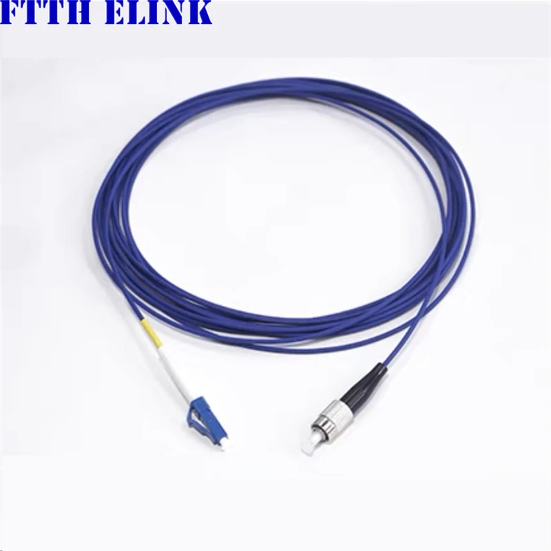 1C kabel Patch serat lapis baja 20-240 m 120mm simpleks singlemode SM SC LC FC ftth jumper 1 inti kabel serat tunggal optik 100m 50m