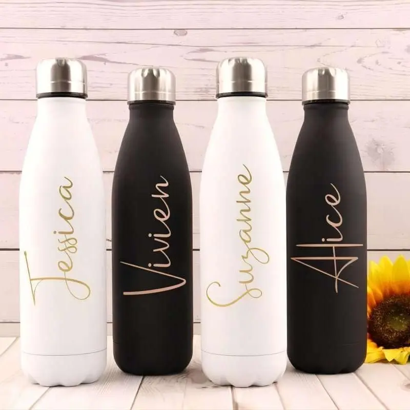 Personalized Bridesmaids Water Bottle Tumbler Gifts Proposal Wall Stickers Holiday Ideas Hot Cold Thermos Wedding Water Bottles