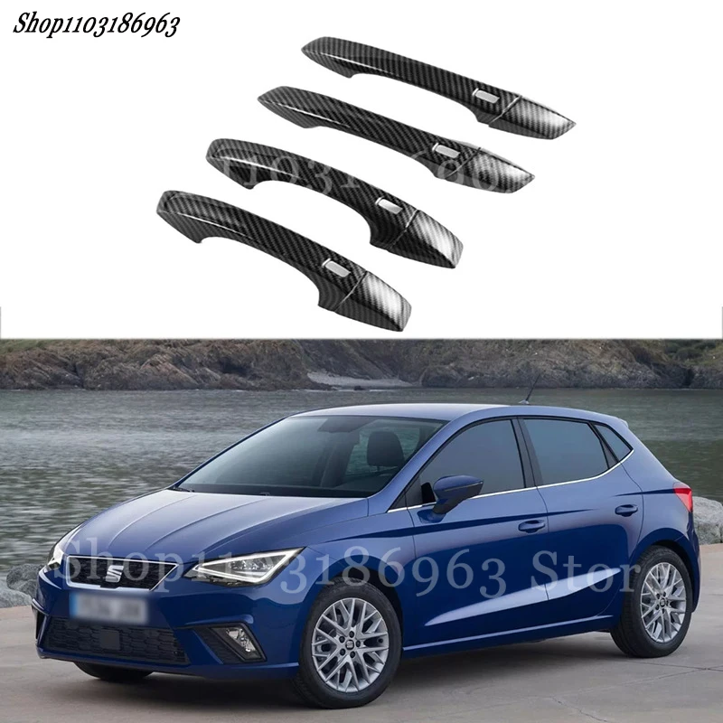 

Gloss Black Door Handle Cover Sticker Trim For Seat ibiza 2018-2021 car Sticker Car-Styling Accessories Cover Auto Parts