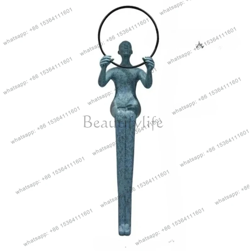 yj57 Artistic humanoid sculpture floor-to-ceiling living room sofa abstract figure designer creative vertical ornament