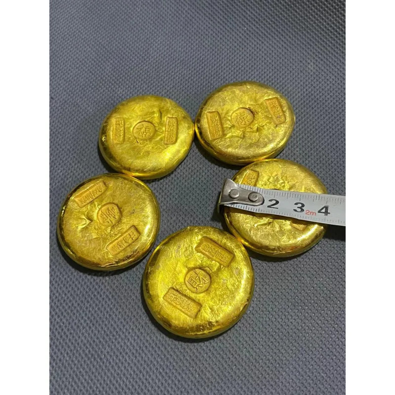 Antique Antique Antique Copper Thickened Jin Fengxiang Gold Coin Gold Bar Gold Ingot Gilding Home Country Collection Old Objects