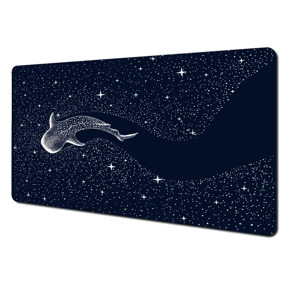 

Коврик для мыши Blue Starry Sky Fish, большой игровой нескользящий компьютерный коврик для ноутбука, планшета, мини-ПК, удлиненные коврики, игровой коврик