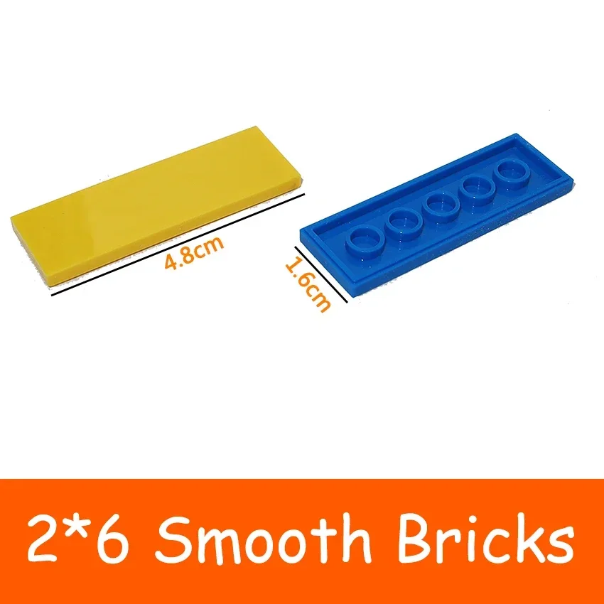 

30PCS 69729 Size 2x6 Bricks Flat Tile Smooth MOC Assemble Particles 2*6 Building Blocks DIY Educational Creative Toy for Kids