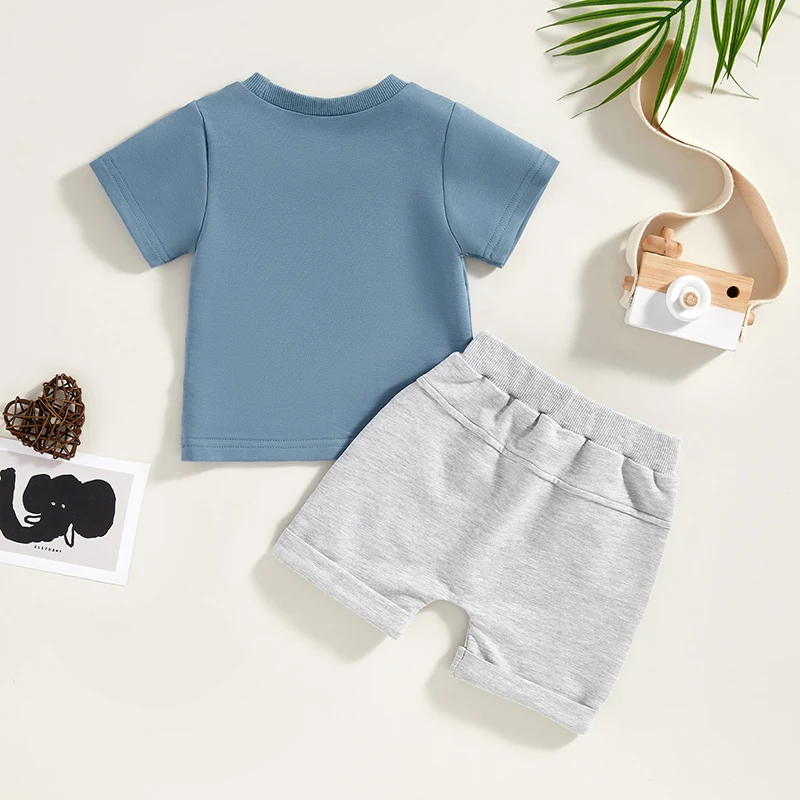 Mamas Junge Baby kleidung Kleinkind Sommer Outfits Kurzarm T-Shirt Tops Shorts Sets Baby Freizeit kleidung 2St