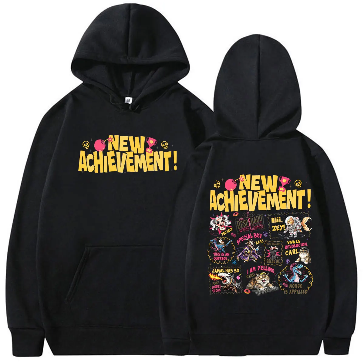 New Achievement Dungeon Crawler Carl Hoodie Princess Donut Game Pullover Sweatshirt Men Women Vintage Long Sleeve Fashion Hooded