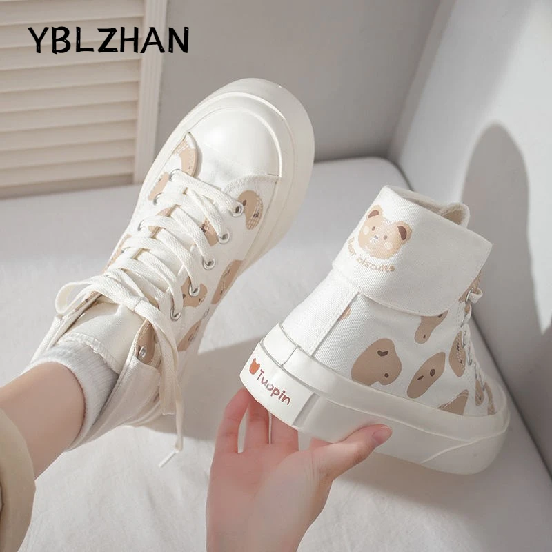 

High Top Canvas Shoes Women 2022 Spring and Summer New Fashion Japanese Casual Sports Shoes for Women Sneakers Lady Shoes Women