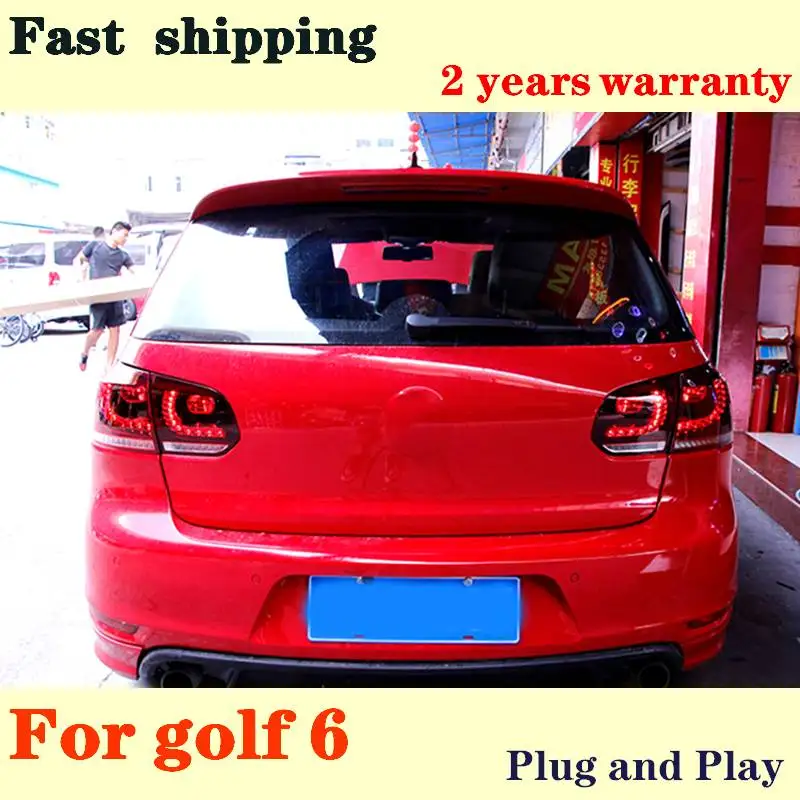 For VW Golf 6 Tail Lamp For Mk6 Taillight R20 LED Rear Lamp DRL+Brake+Dynamic Signal ALL LED Tailight Car Accessories