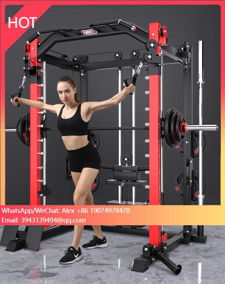 

Direct Manufacture All-in-One Unisex Home Gym Equipment Multi-Function Smith Machine For Squat Rack And Weight Lifting
