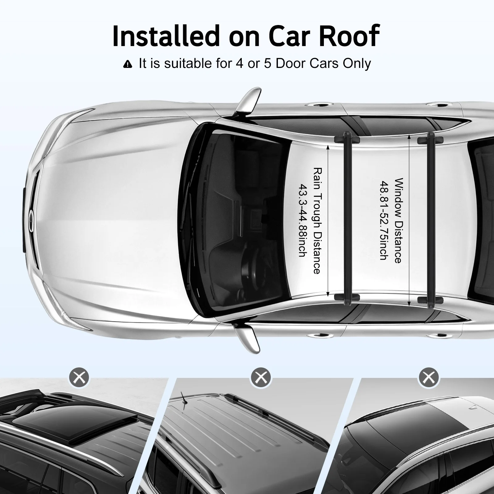 Universal Car Roof Rack with Lock 100cm Aluminum Roof Rack Luggage Carrier Universal Use for 4 or 5 Door Cars - Image 5