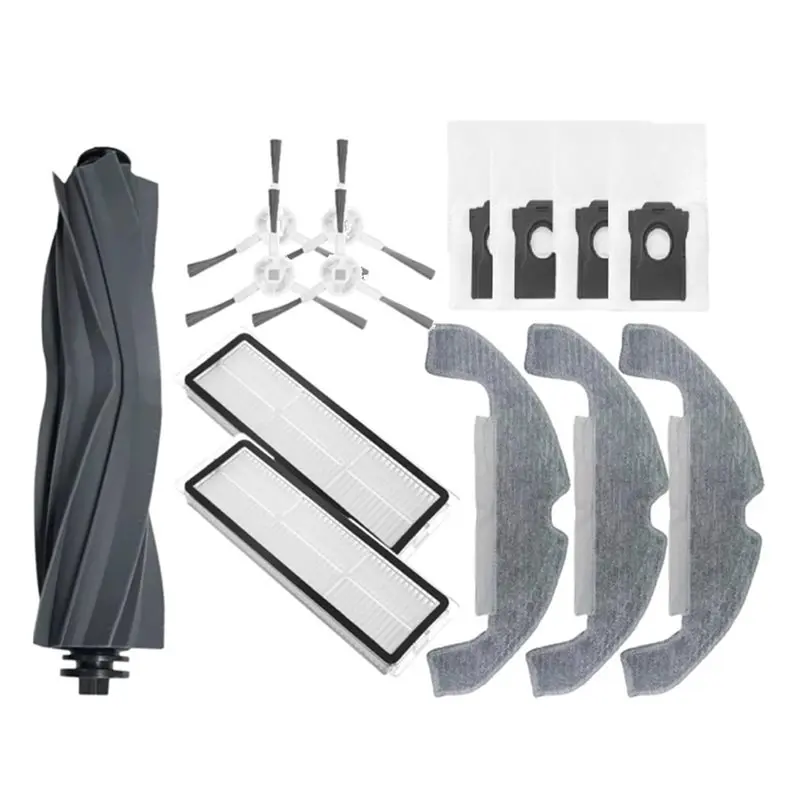 【A88X】Main Side Brush Filters Mop Dust Bag Set Of 14Pcs For Dreame D10 Plus Gen 2 Vacuum Cleaner Accessories