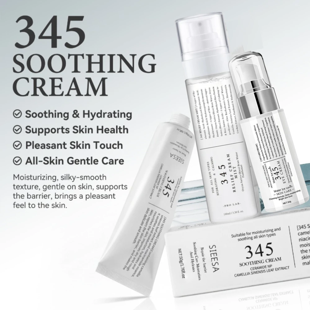345 Hydrating Soothing Cream Toner, Centella Asiatica & Camellia Leaf, Refresh & Repair Dry Skin, Smooth Radiant Complexion