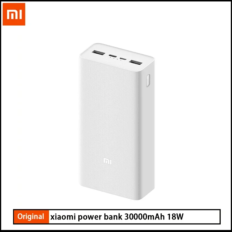 Внешний аккумулятор Xiaomi Power Bank 3, 30000 мАч, PD18W PB3018ZM, быстрая зарядка, USB Тип C, внешний аккумулятор Mi 30000, портативный внешний