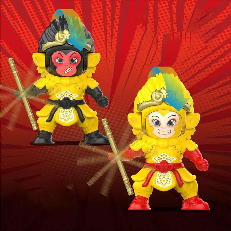 Toy Monkey Face Changing Figures Decorative Funny Monkey Ornament For Desk And Display Cabinet For Kids And Adults Decor