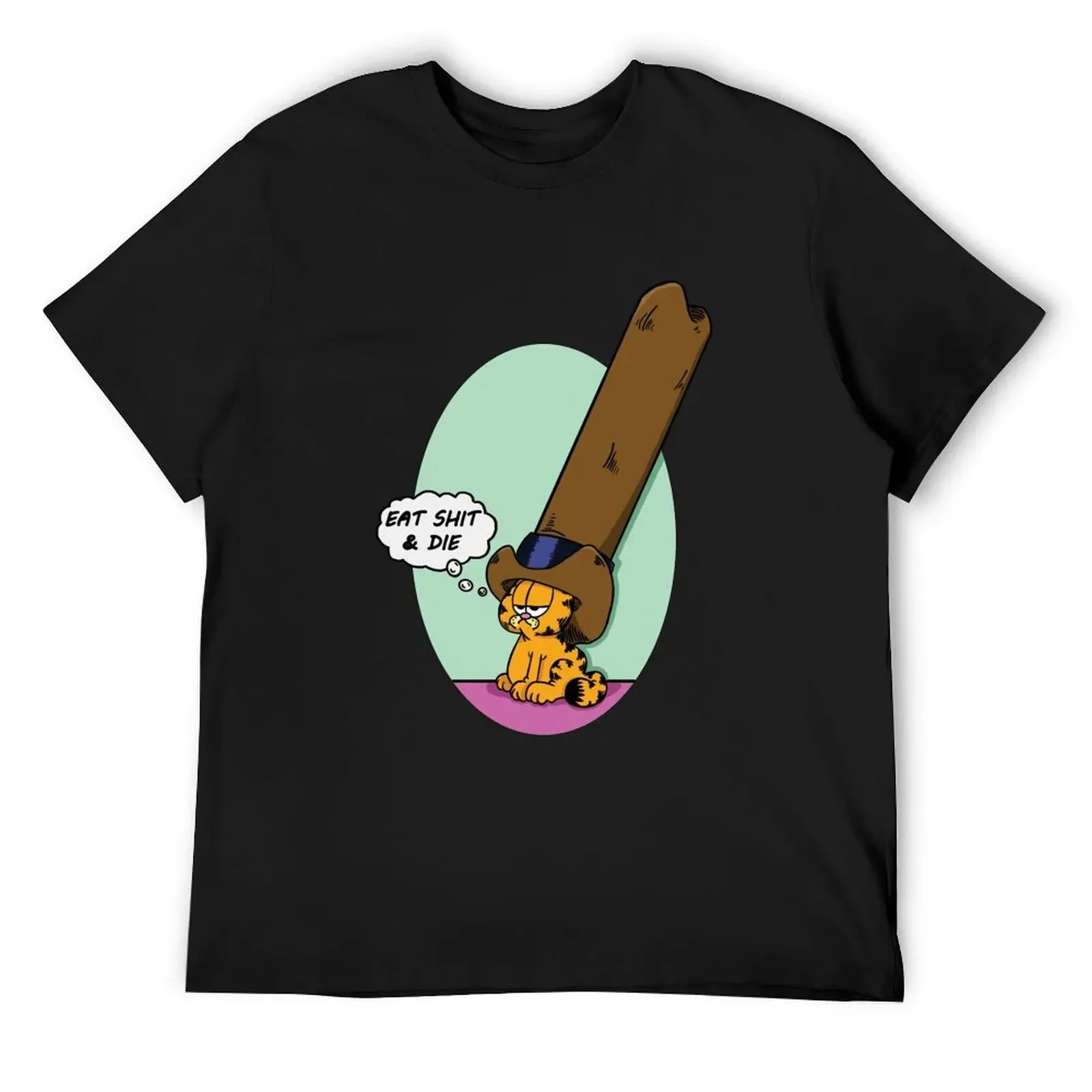 Lasagna Cat Wishes You Well! T-Shirt cotton graphic tees customs street wear Aesthetic clothing T-shirts for men cotton