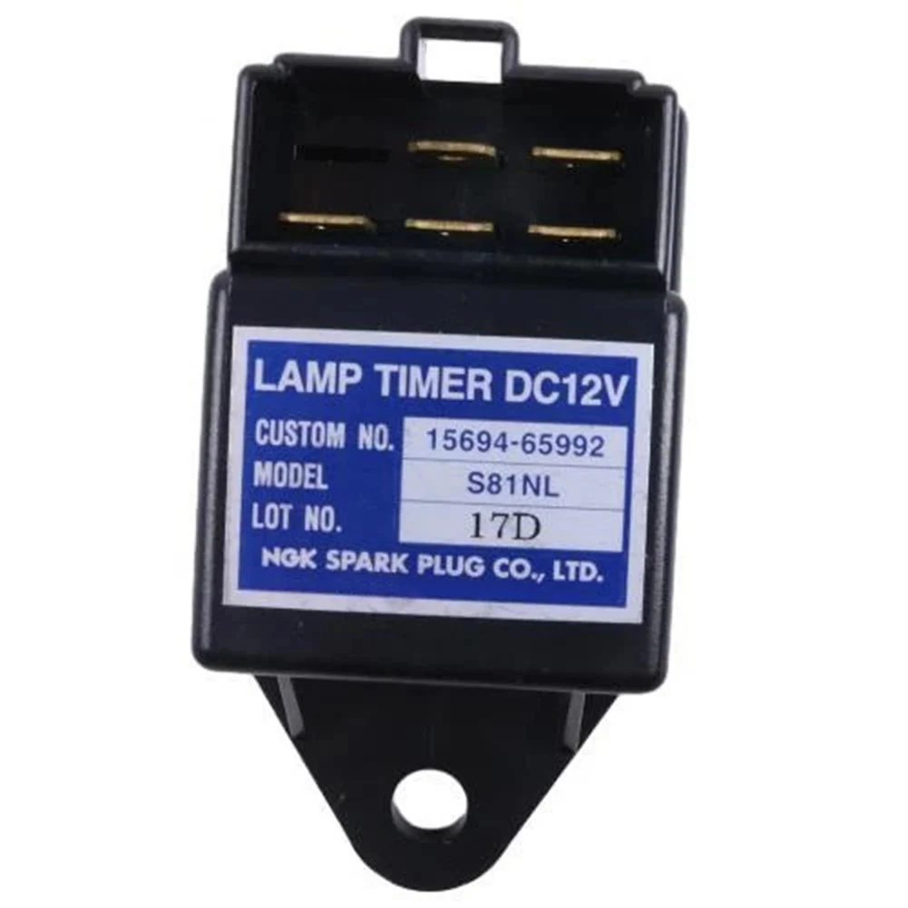 Replacement Lamp Timer Glow S81NL 12V Relay for Kubota 15694 65990 15694 65992 Fits D1105 D1503 D1403 Diesel Engines