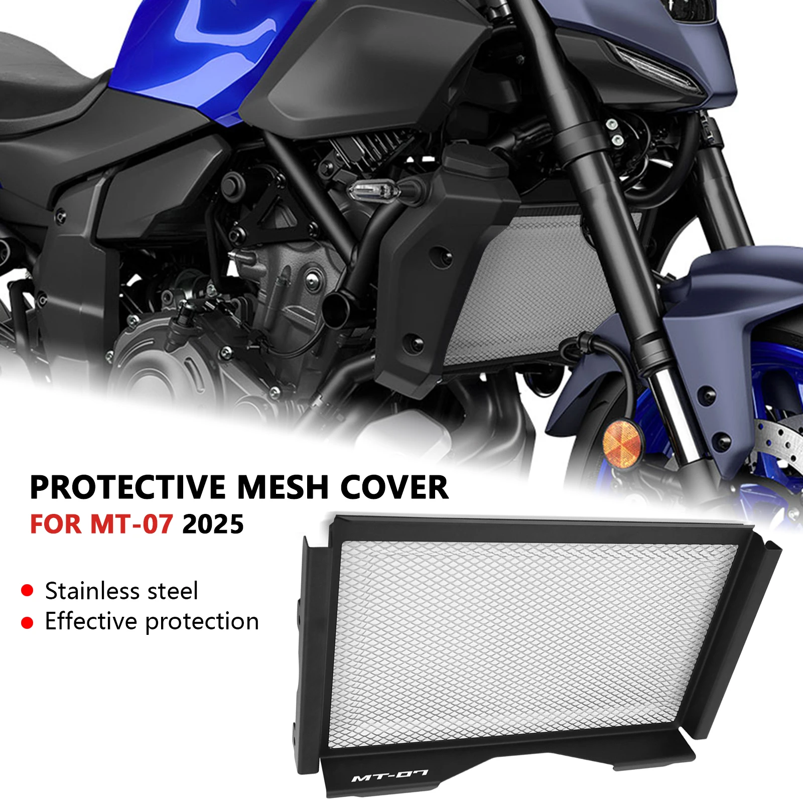 

For MT-07 mt07 2025 new accessories water tank cooling net cooling grille radiator protection net engine cooling cover