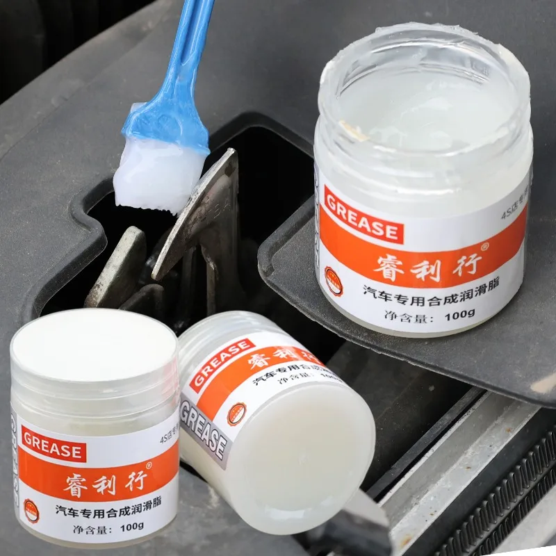 100g Car Sunroof Track Lubricating Grease Door Abnormal Noise Antirust Oil White Mechanical Maintenance Gear Bearing Oil Grease